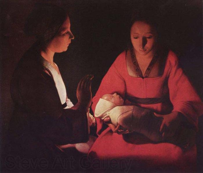 Georges de La Tour The Newborn Christ Norge oil painting art